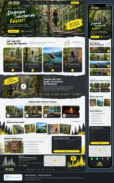 Sample website design for Entertainment Centres & Adventure Parks