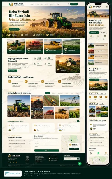 Sample website design for Agricultural Machinery & Tractor Dealers