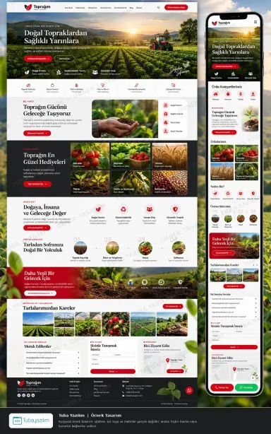 Sample website design for Farms & Agricultural Companies