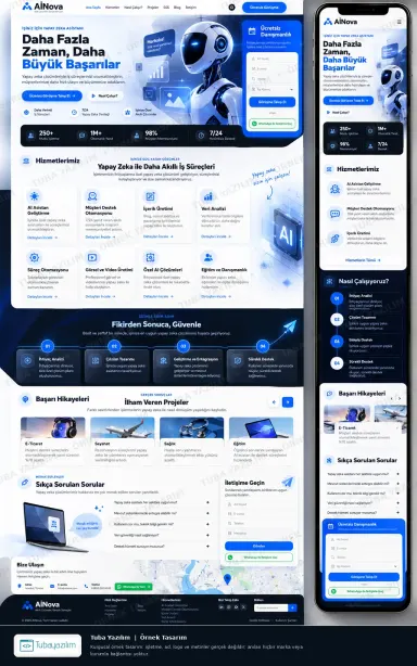 Sample website design for AI & Chatbot Solution Providers