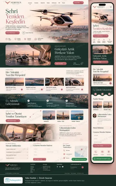 Sample website design for Private Jet & Air Charter Companies