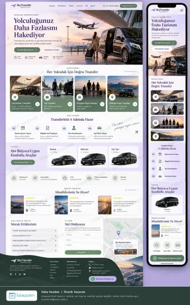 Sample website design for Airport Transfer & VIP Transfer Companies