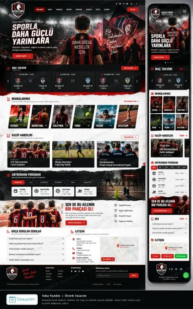Amateur Sports Club — sample website design