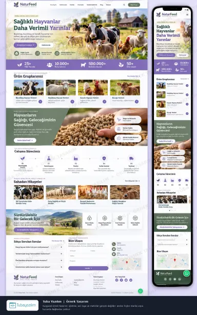Sample website design for Animal Feed Producers & Suppliers
