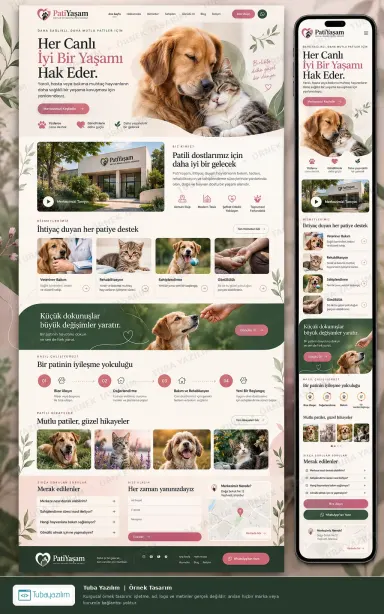 Sample website design for Veterinary Clinics