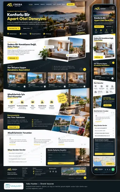 Sample website design for Hotel Apartments & Serviced Residences