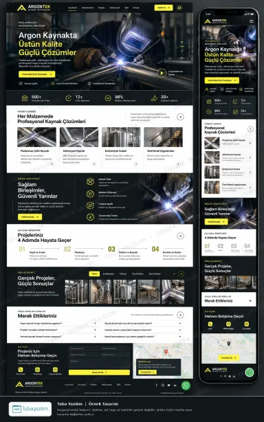 Sample website design for Welding & Ironwork Workshops