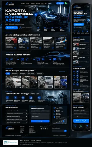 Sample website design for Car Body Repair & Paint Shops