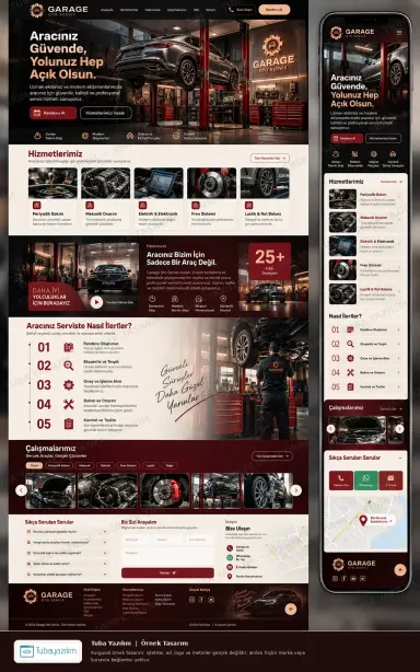 Sample website design for Car Repair Garages & Auto Service Centres