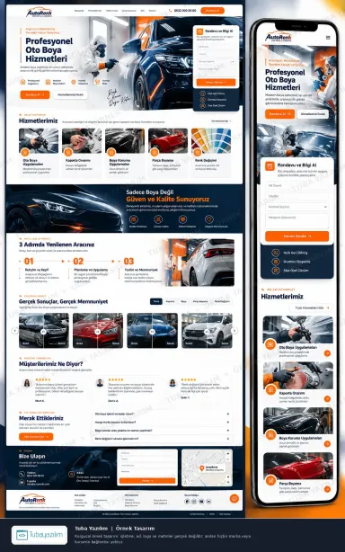 Auto Painting — sample website design