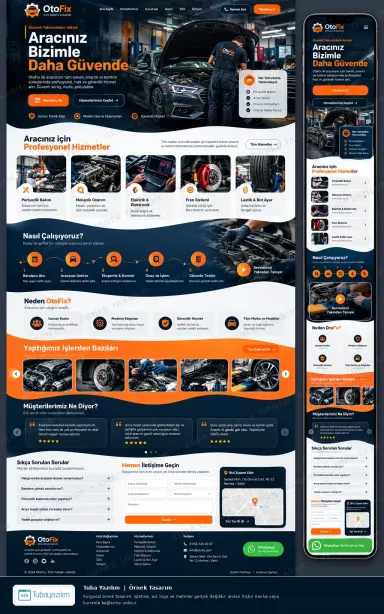 Sample website design for Car Repair Garages & Auto Service Centres