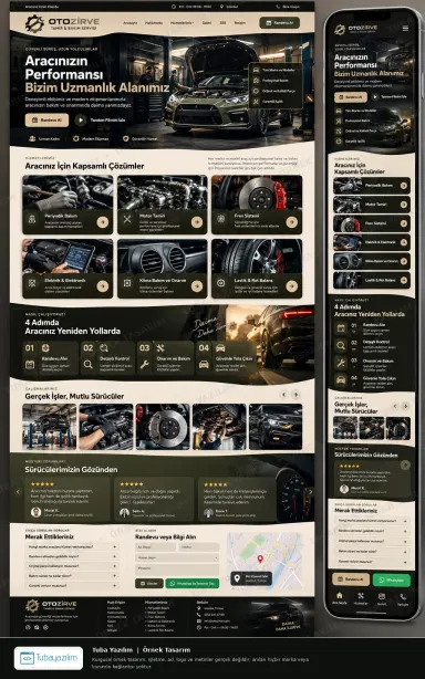 Sample website design for Car Repair Garages & Auto Service Centres