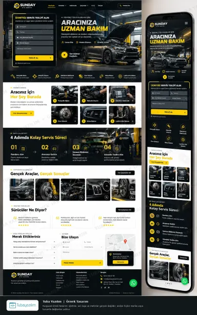 Sample website design for Car Repair Garages & Auto Service Centres