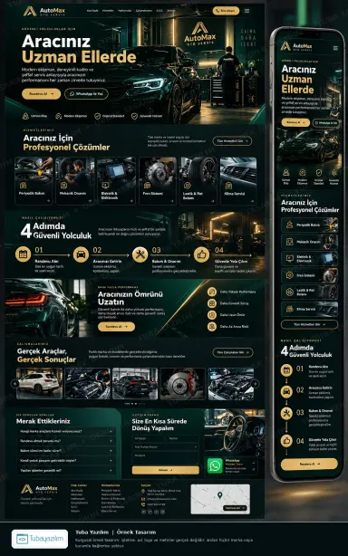 Sample website design for Car Repair Garages & Auto Service Centres