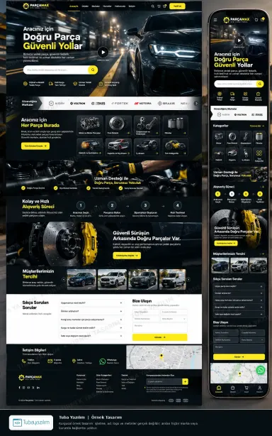 Sample website design for Auto Spare Parts Shops