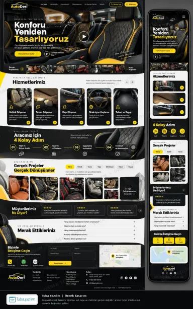Sample website design for Car Upholstery Workshops