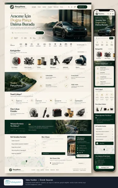 Sample website design for Auto Spare Parts Shops