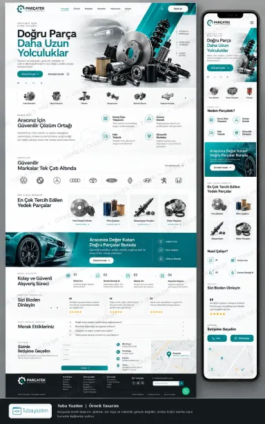 Sample website design for Auto Spare Parts Shops