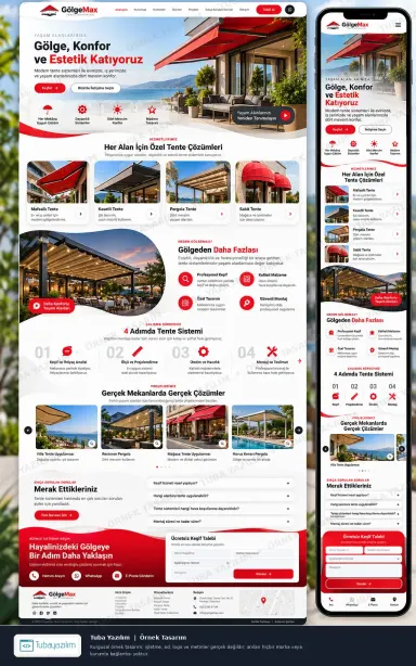 Sample website design for Awnings, Shades & Tarpaulin Suppliers