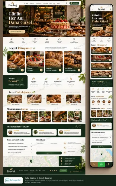 Sample website design for Bakeries & Pastry Shops