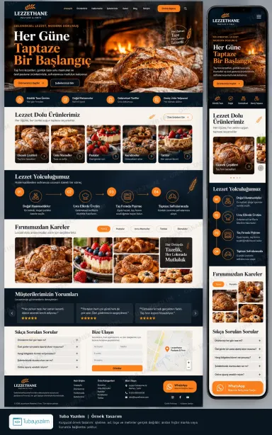 Sample website design for Bakeries & Pastry Shops