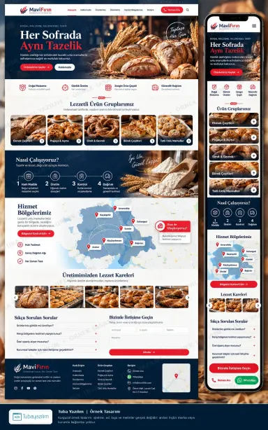 Sample website design for Bakeries & Pastry Shops