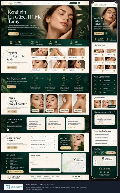 Sample website design for Beauty Salons & Beauty Centres