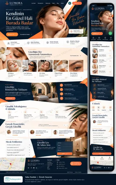 Sample website design for Beauty Salons & Beauty Centres