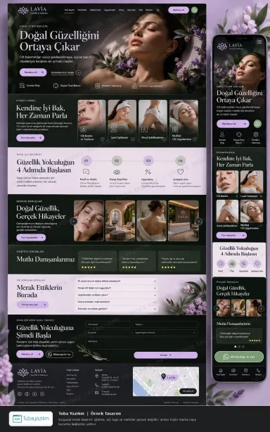 Sample website design for Beauty Salons & Beauty Centres