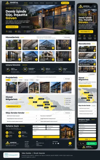 Sample website design for Metal Fabrication Workshops