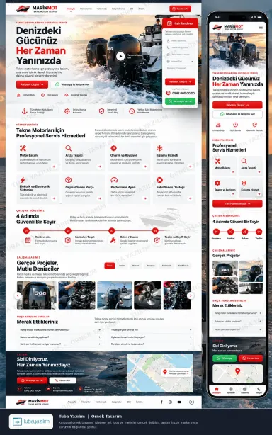 Sample website design for Boat & Yacht Maintenance Companies