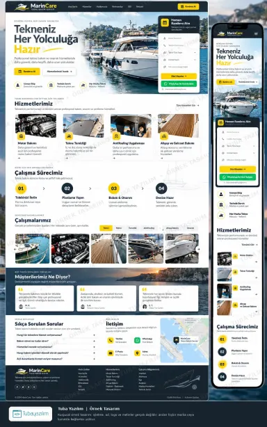 Sample website design for Boat & Yacht Maintenance Companies