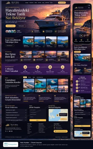 Sample website design for Yacht & Boat Rental Companies
