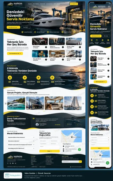 Sample website design for Boat & Yacht Maintenance Companies
