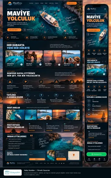 Sample website design for Boat Tours & Cruises