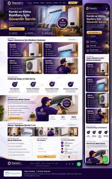 Sample website design for AC Installation & Maintenance Companies