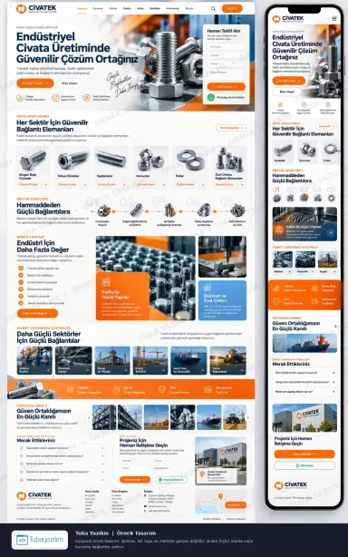 Sample website design for Bolt & Screw Manufacturers