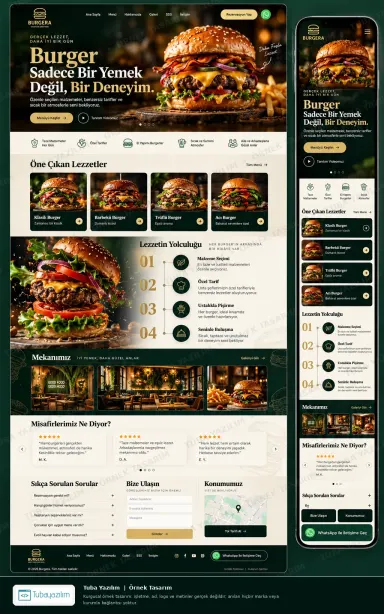 Sample website design for Fast Food & Burger Restaurants