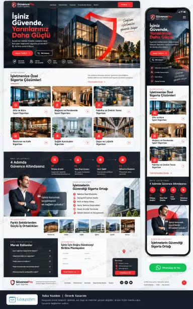 Sample website design for Business Insurance Providers
