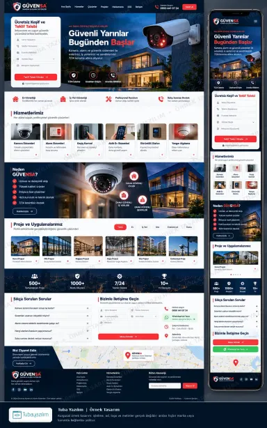 Sample website design for CCTV & Security System Installers