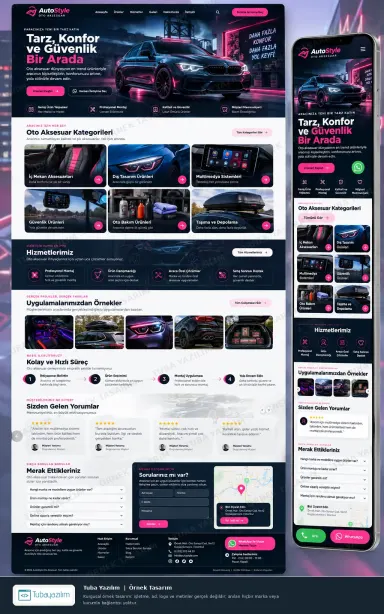 Sample website design for Car Accessories Shops