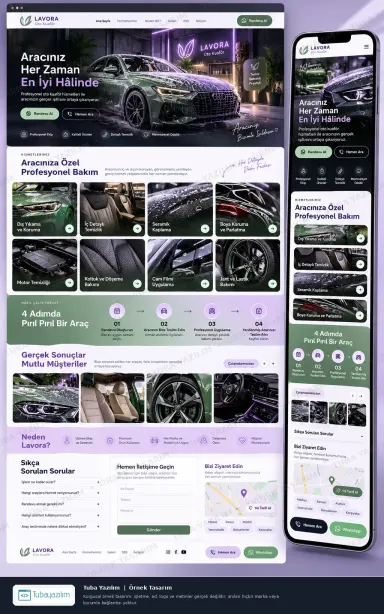 Sample website design for Car Wash & Detailing Centres