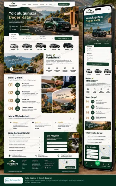 Sample website design for Car Rental Companies