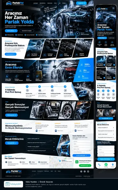 Sample website design for Car Wash & Detailing Centres