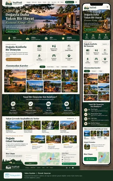Sample website design for Camping & Caravan Parks