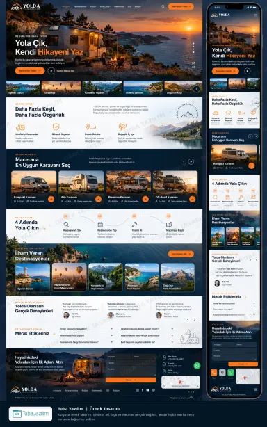 Sample website design for Caravan & Motorhome Rental and Service