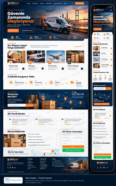 Sample website design for Cargo & Parcel Shipping Companies