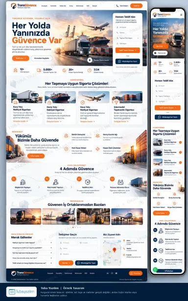 Sample website design for Cargo & Marine Insurance Providers