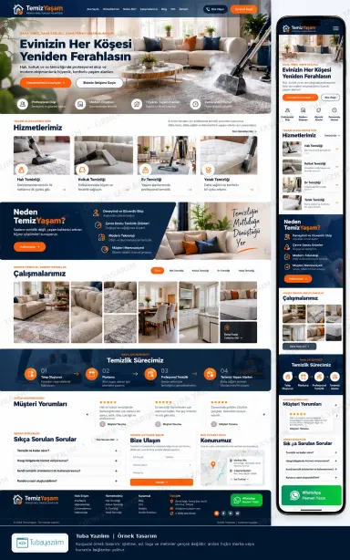 Sample website design for Home & Office Cleaning Companies