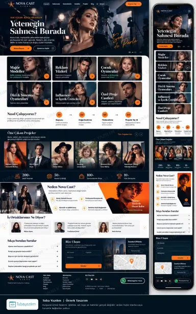 Casting Agency & Model Promotion — sample website design